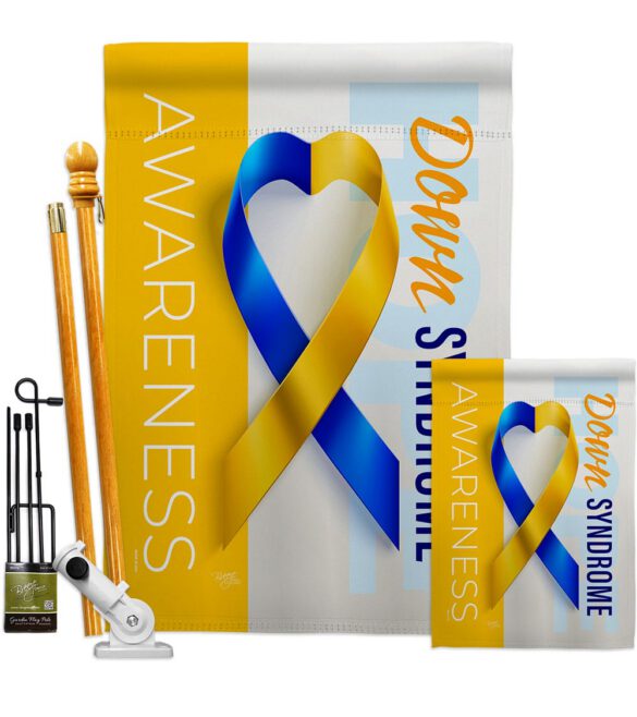 Down Syndrome Awareness - Support Inspirational Vertical Impressions Decorative Flags HG115210 Made In USA - Image 6