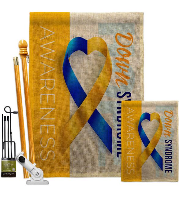 Down Syndrome Awareness - Support Inspirational Vertical Impressions Decorative Flags HG115210 Made In USA - Image 16