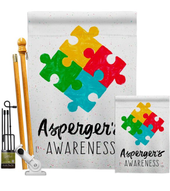 Asperger's Awarness - Support Inspirational Vertical Impressions Decorative Flags HG115213 Made In USA - Image 7