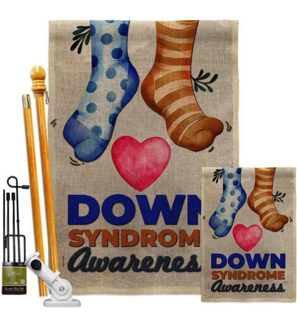 Down Syndrome Awareness - Support Inspirational Vertical Impressions Decorative Flags HG115215 Made In USA - Image 16
