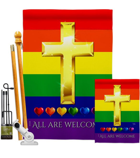 All Are Welcome - Support Inspirational Vertical Impressions Decorative Flags HG115248 Made In USA - Image 7