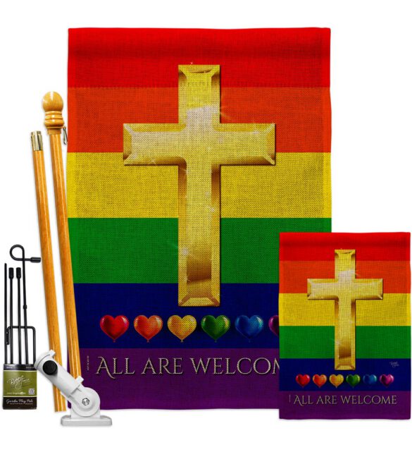 All Are Welcome - Support Inspirational Vertical Impressions Decorative Flags HG115248 Made In USA - Image 17