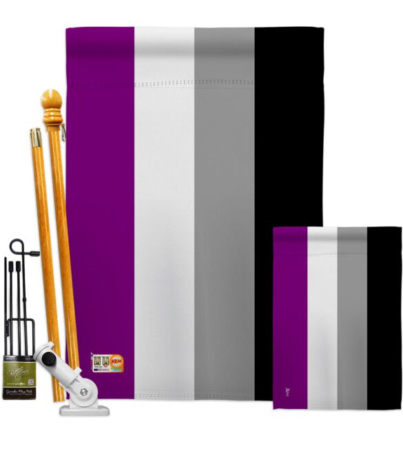 Asexua - Support Inspirational Vertical Impressions Decorative Flags HG148002 Made In USA - Image 7