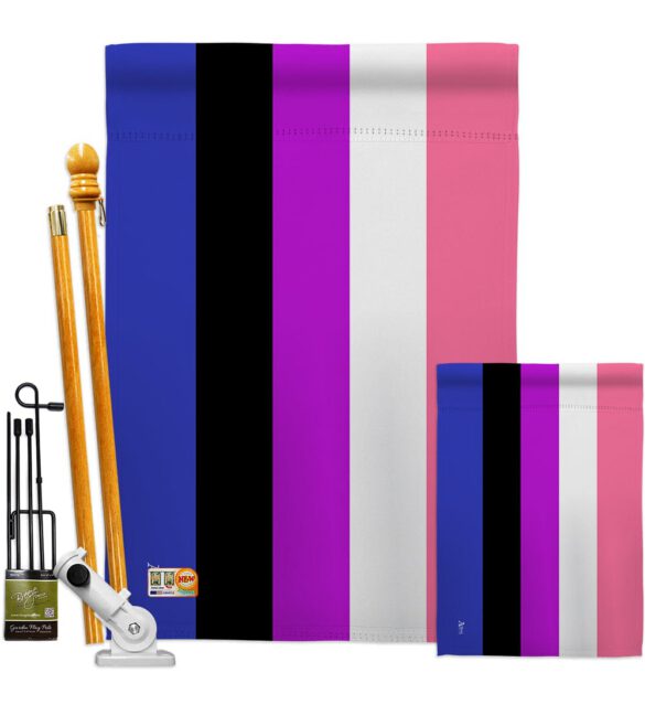 Genderfluidity Pride - Support Inspirational Vertical Impressions Decorative Flags HG148008 Made In USA - Image 6
