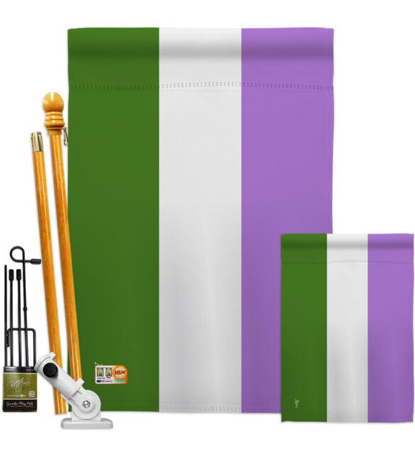 Genderqueer pride - Support Inspirational Vertical Impressions Decorative Flags HG148009 Made In USA - Image 6