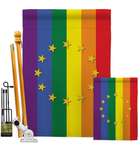 European Union Pride - Support Inspirational Vertical Impressions Decorative Flags HG148671 Made In USA - Image 6