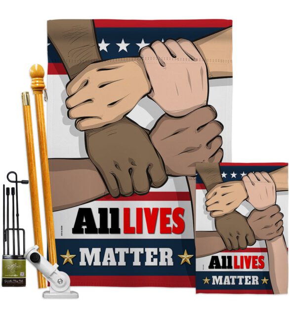 All Lives Matter - Support Inspirational Vertical Impressions Decorative Flags HG170016 Made In USA - Image 7