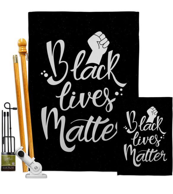 BLM Solidarity - Support Inspirational Vertical Impressions Decorative Flags HG170054 Made In USA - Image 6