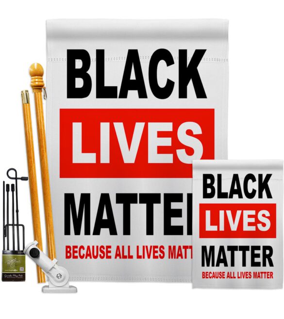 Because All Lives Matter - Support Inspirational Vertical Impressions Decorative Flags HG170058 Made In USA - Image 6