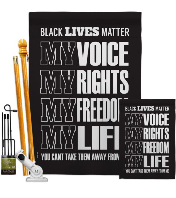 Black Lives Freedom - Support Inspirational Vertical Impressions Decorative Flags HG170061 Made In USA - Image 6