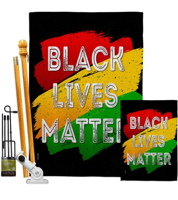 Black Lives Freedom - Support Inspirational Vertical Impressions Decorative Flags HG170071 Made In USA - Image 6