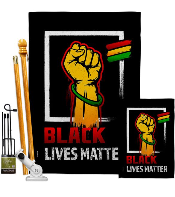 Black Matter Anti Racism - Support Inspirational Vertical Impressions Decorative Flags HG170073 Made In USA - Image 6