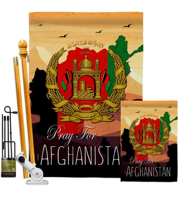 Afghanistan We Pray - Support Inspirational Vertical Impressions Decorative Flags HG170222 Made In USA - Image 7