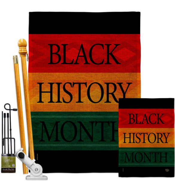 Black History Month Afro - Support Inspirational Vertical Impressions Decorative Flags HG192428 Made In USA - Image 16