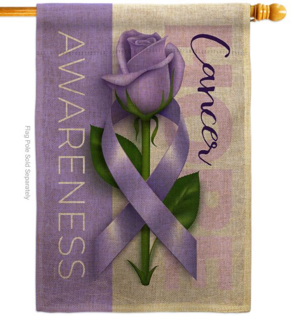 Cancer Awareness World Day - Support Inspirational Vertical Impressions Decorative Flags HG115208 Made In USA - Image 12