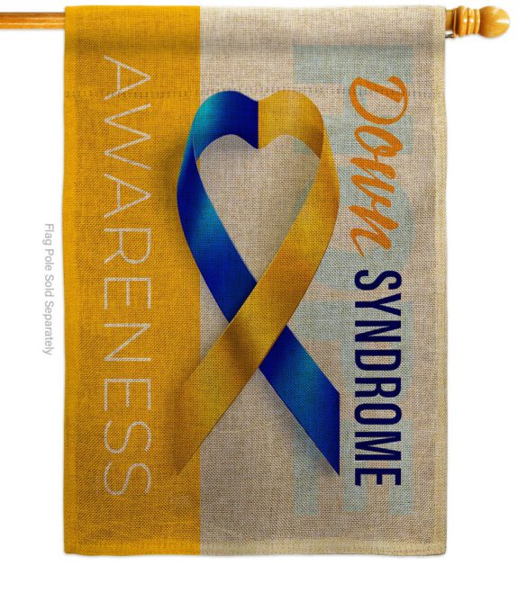Down Syndrome Awareness - Support Inspirational Vertical Impressions Decorative Flags HG115210 Made In USA - Image 12