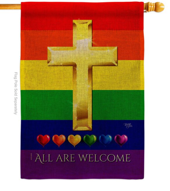 All Are Welcome - Support Inspirational Vertical Impressions Decorative Flags HG115248 Made In USA - Image 13