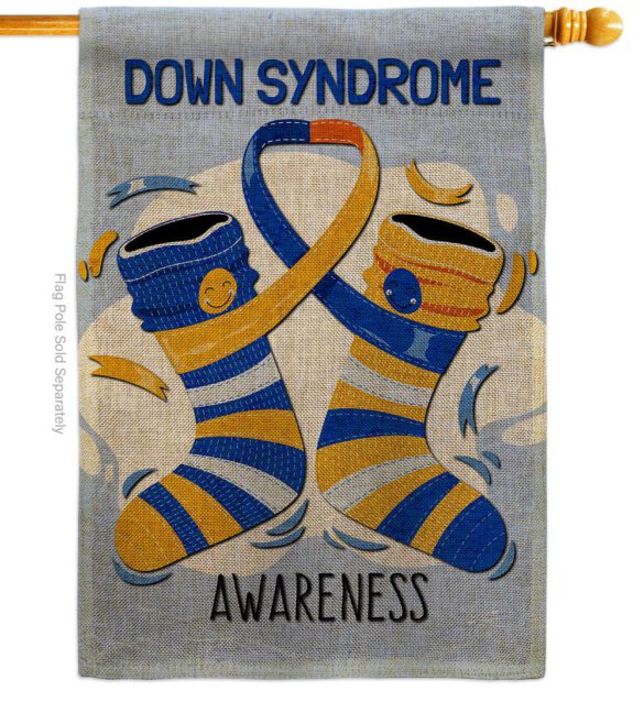 Down Syndrome - Support Inspirational Vertical Impressions Decorative Flags HG137423 Made In USA - Image 12