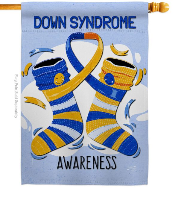 Down Syndrome - Support Inspirational Vertical Impressions Decorative Flags HG137423 Made In USA - Image 2
