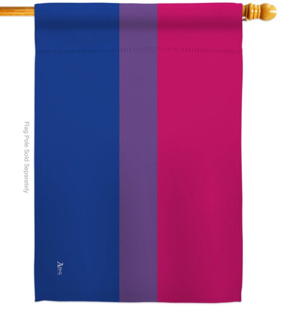 Bisexual - Support Inspirational Vertical Impressions Decorative Flags HG148005 Made In USA - Image 2