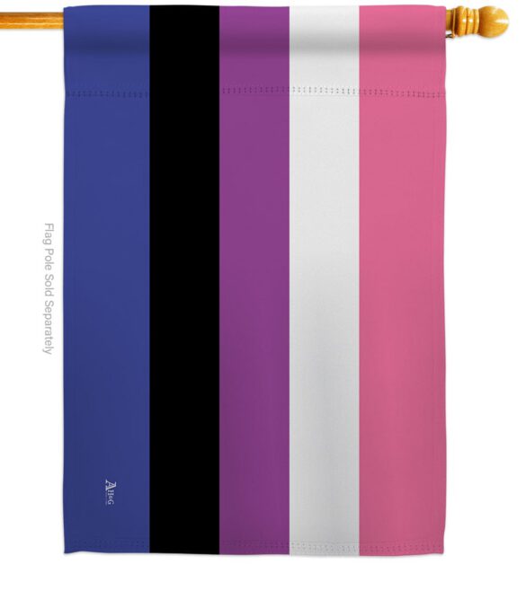 Genderfluidity Pride - Support Inspirational Vertical Impressions Decorative Flags HG148008 Made In USA - Image 2