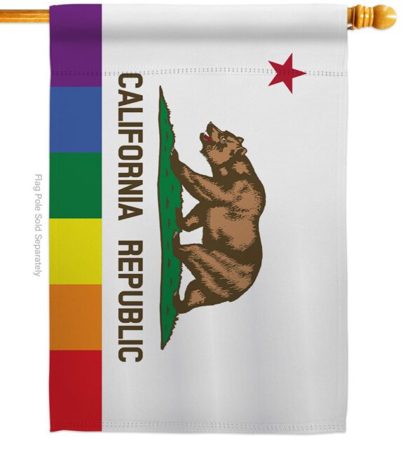 California Republic Pride - Support Inspirational Vertical Impressions Decorative Flags HG148680 Made In USA - Image 2