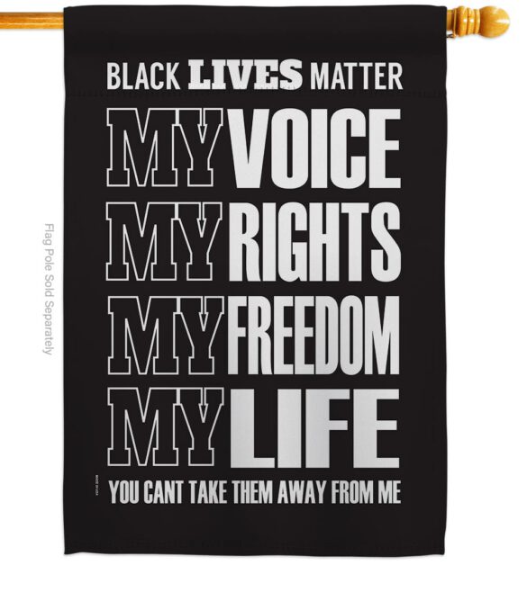 Black Lives Freedom - Support Inspirational Vertical Impressions Decorative Flags HG170061 Made In USA - Image 2