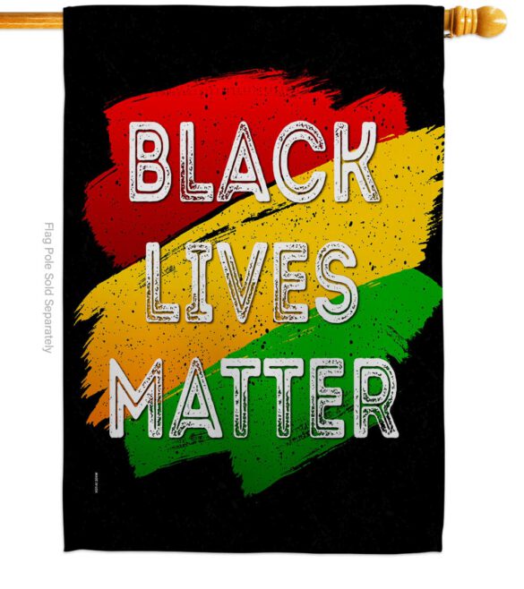 Black Lives Freedom - Support Inspirational Vertical Impressions Decorative Flags HG170071 Made In USA - Image 2