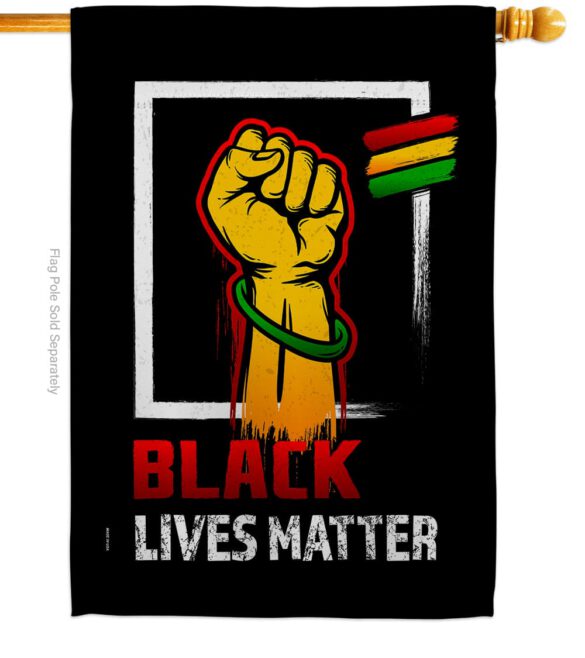 Black Matter Anti Racism - Support Inspirational Vertical Impressions Decorative Flags HG170073 Made In USA - Image 2