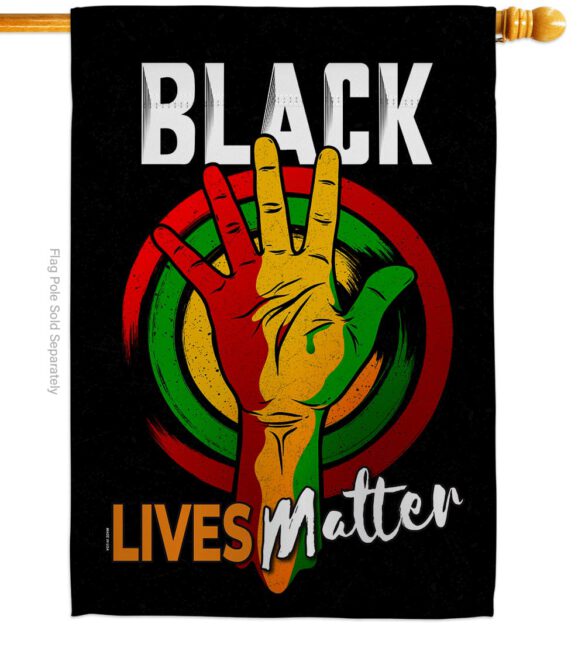 Black Freedom Civil  - Support Inspirational Vertical Impressions Decorative Flags HG170085 Made In USA - Image 2