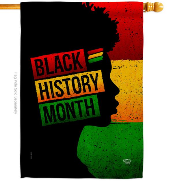 African History Month - Support Inspirational Vertical Impressions Decorative Flags HG192430 Made In USA - Image 3