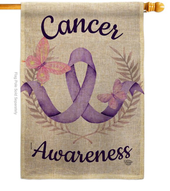 Cancer Awareness - Support Inspirational Vertical Impressions Decorative Flags HG192437 Made In USA - Image 12
