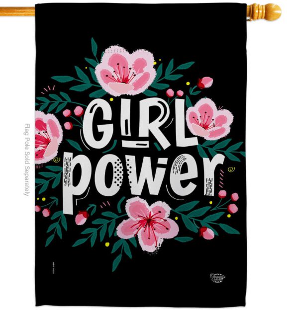 Girl Power - Support Inspirational Vertical Impressions Decorative Flags HG192606 Made In USA - Image 2