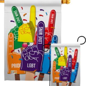 #1 Love Wins - Support Inspirational Vertical Impressions Decorative Flags HG115157 Made In USA