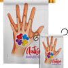 Asperger Day - Support Inspirational Vertical Impressions Decorative Flags HG115233 Made In USA