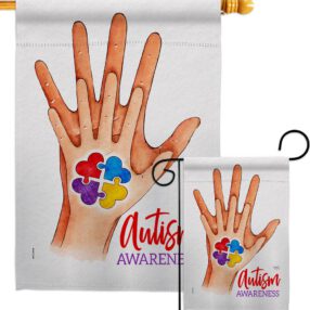 Asperger Day - Support Inspirational Vertical Impressions Decorative Flags HG115233 Made In USA