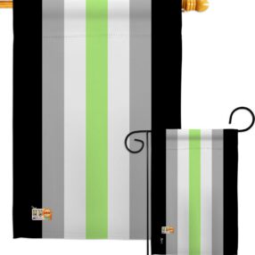 Agender Pride - Support Inspirational Vertical Impressions Decorative Flags HG148001 Made In USA