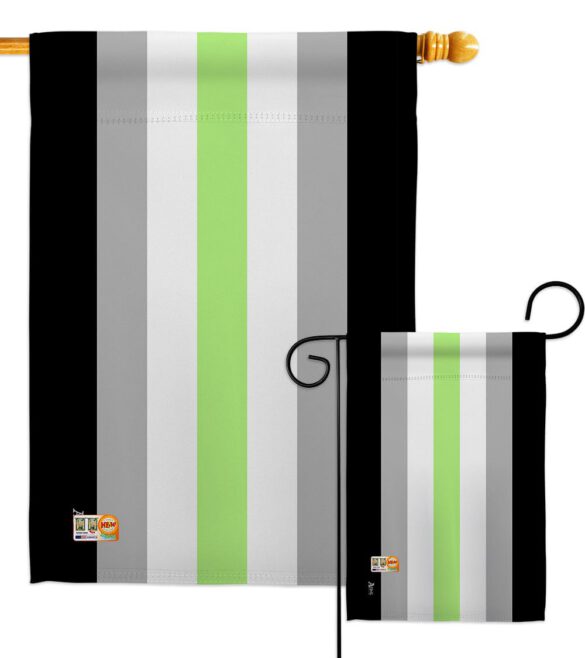 Agender Pride - Support Inspirational Vertical Impressions Decorative Flags HG148001 Made In USA