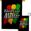 Black Lives Awareness - Support Inspirational Vertical Impressions Decorative Flags HG170068 Made In USA
