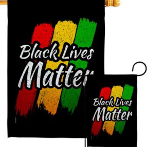Black Lives Awareness - Support Inspirational Vertical Impressions Decorative Flags HG170068 Made In USA