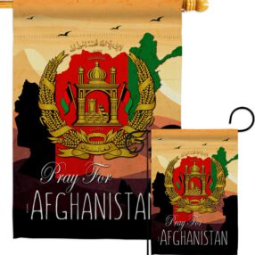 Afghanistan We Pray - Support Inspirational Vertical Impressions Decorative Flags HG170222 Made In USA
