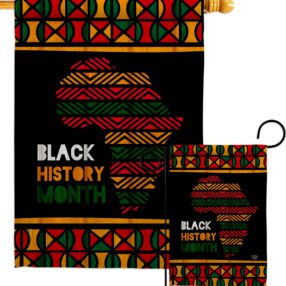 Afro-Americans History Month - Support Inspirational Vertical Impressions Decorative Flags HG192426 Made In USA