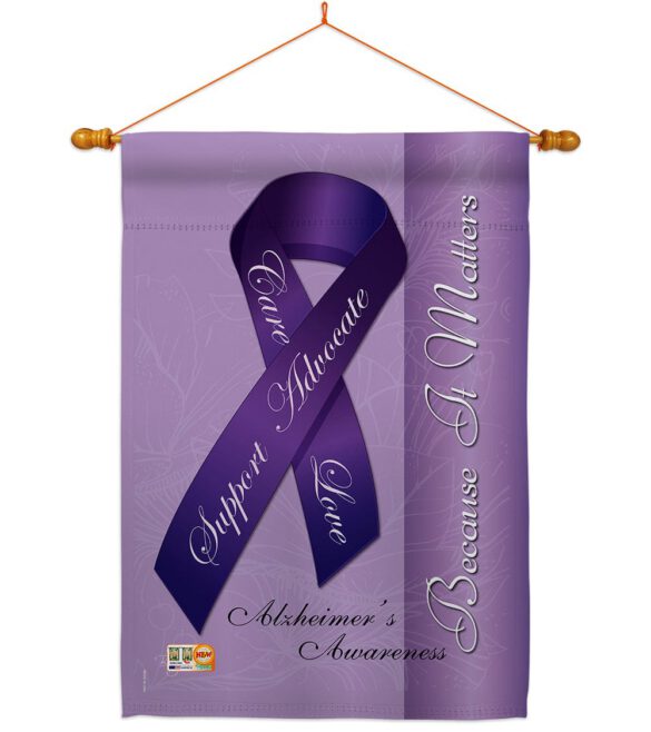 Alzheimer's - Support Inspirational Vertical Impressions Decorative Flags HG115093 Made In USA - Image 15