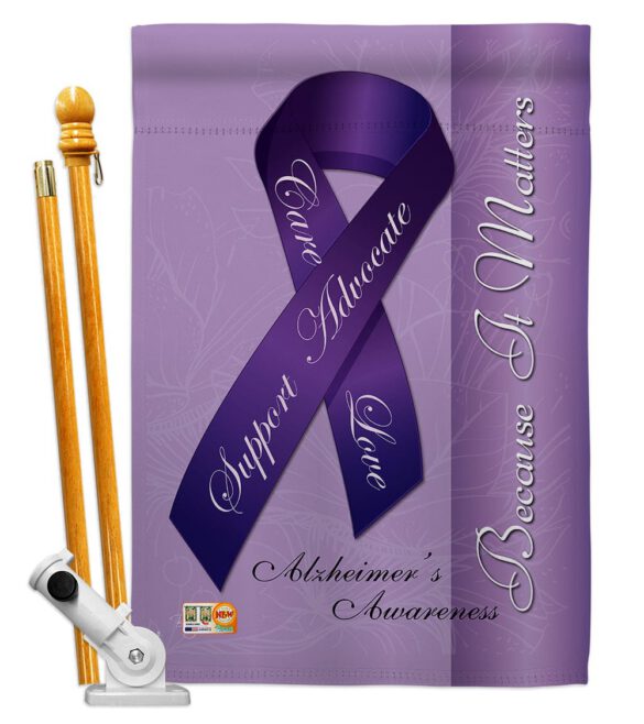 Alzheimer's - Support Inspirational Vertical Impressions Decorative Flags HG115093 Made In USA - Image 6