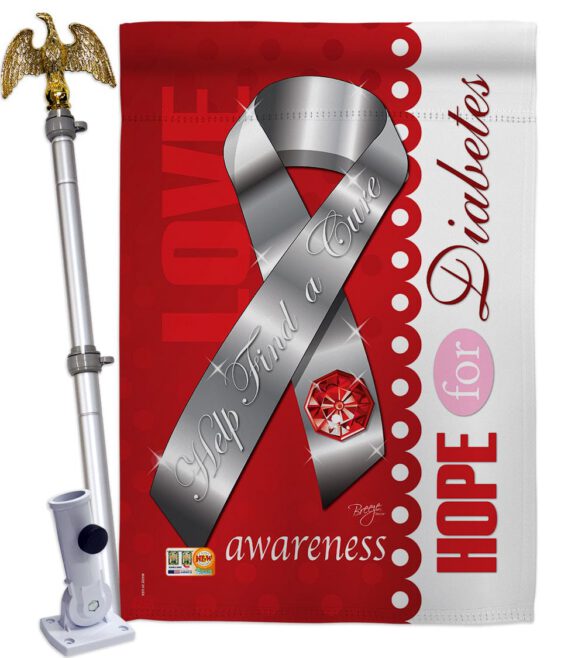 Diabetes - Support Inspirational Vertical Impressions Decorative Flags HG115097 Made In USA - Image 13
