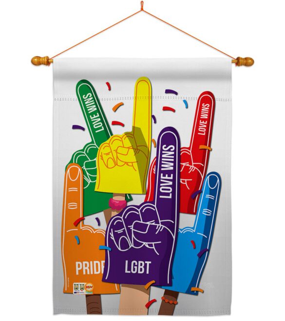 #1 Love Wins - Support Inspirational Vertical Impressions Decorative Flags HG115157 Made In USA - Image 11