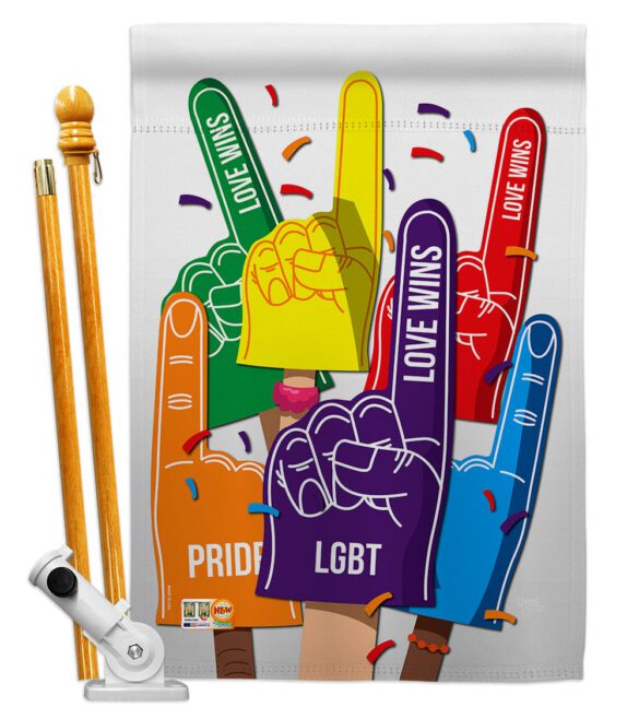 #1 Love Wins - Support Inspirational Vertical Impressions Decorative Flags HG115157 Made In USA - Image 6