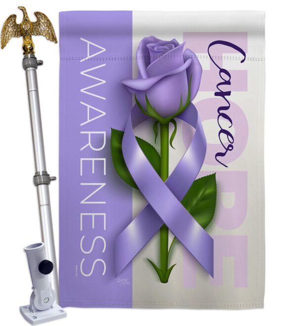 Cancer Awareness World Day - Support Inspirational Vertical Impressions Decorative Flags HG115208 Made In USA - Image 9