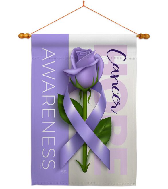 Cancer Awareness World Day - Support Inspirational Vertical Impressions Decorative Flags HG115208 Made In USA - Image 10