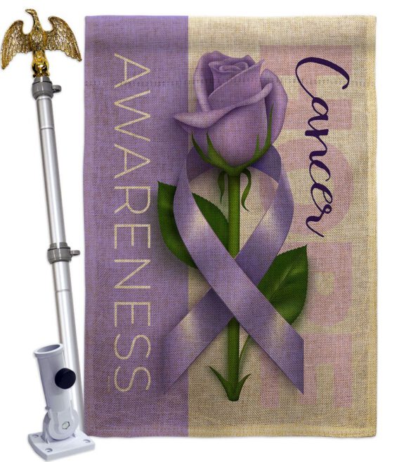 Cancer Awareness World Day - Support Inspirational Vertical Impressions Decorative Flags HG115208 Made In USA - Image 19